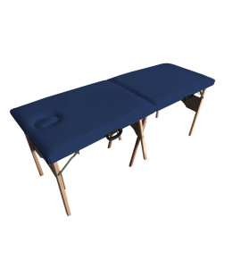 Maca de Madeira Portátil Com Orifício Estofado Azul Marinho MT-02AM - Best Pro